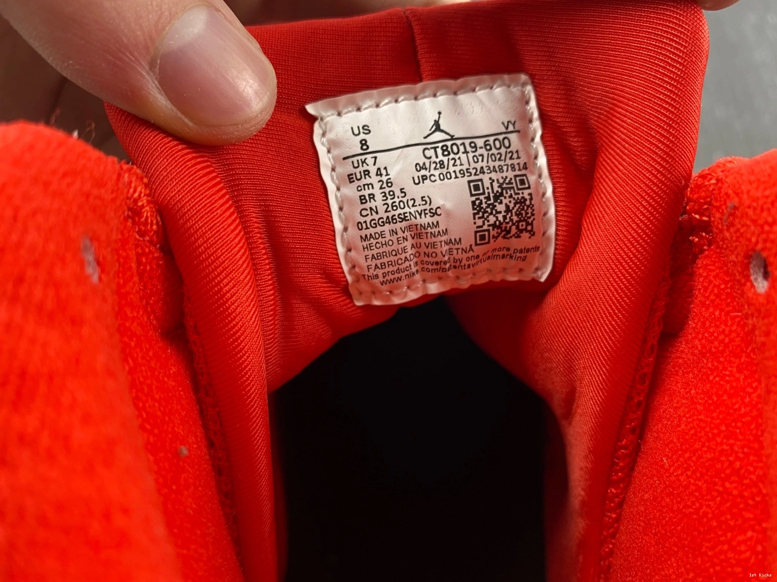 'Chile CT8019-600  Jordan 9 Red' Air 0119